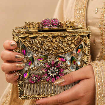 Golden Blossom Clutch
