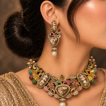 Blush Multi Coffee Necklace Set