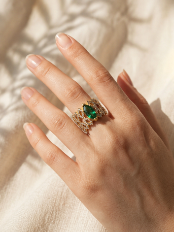 Crimson Gold Plated Ring