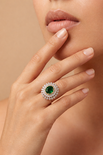 Crimson Gold Plated Ring