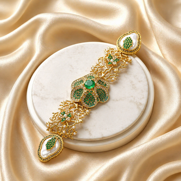 Emerald Petal Bracelet