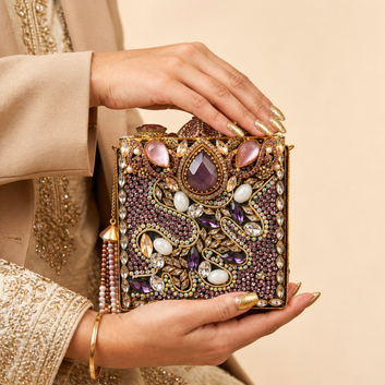 Blush Amethyst Clutch