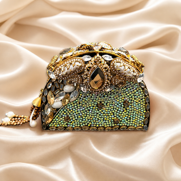 Golden Crystal Clutch