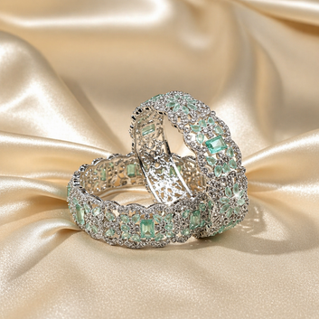 Mint Crystal Bangles