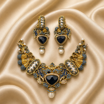 Azure Radiance Blue Necklace Set