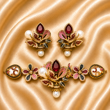 Ruby Blossom Choker Set