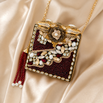 Crimson Dusk Clutch