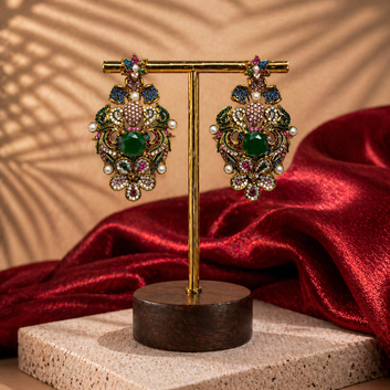 Forest Multi Green Earrings